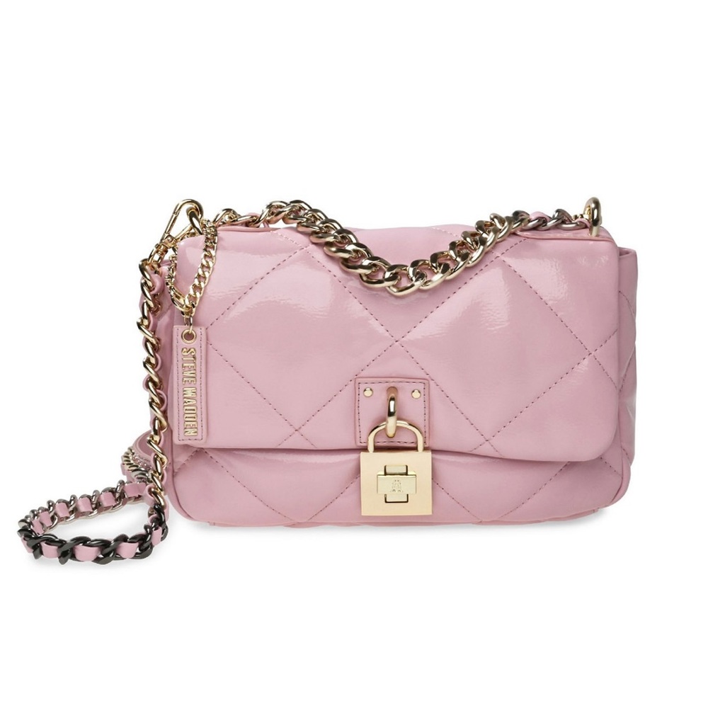 Steve Madden Terra Quilted Bterra- P Crosbody Bag in Light Pink